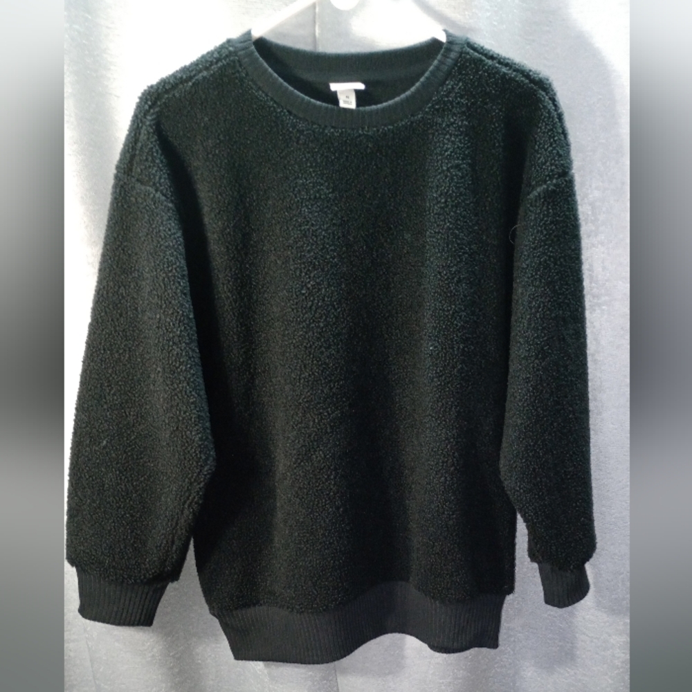New Black Fuzzy Sweatshirt